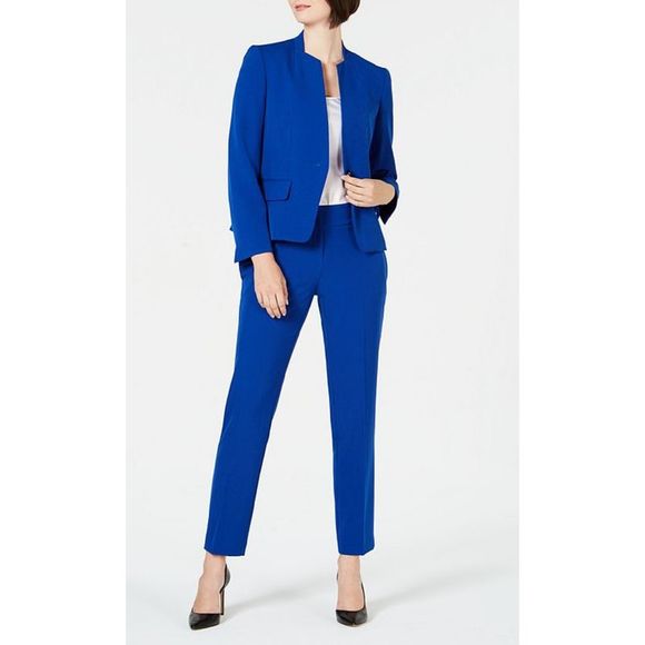 Le Suit Pants & Jumpsuits Le Suit Womens Collarless One Button